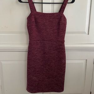 soprano wine colored bodycon dress